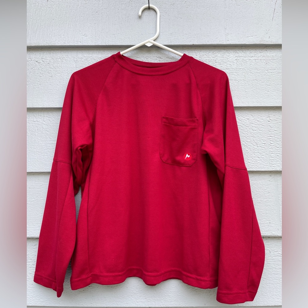 Marmot Long Sleeve Pullover Shirt, Men’s Size Small, Red color